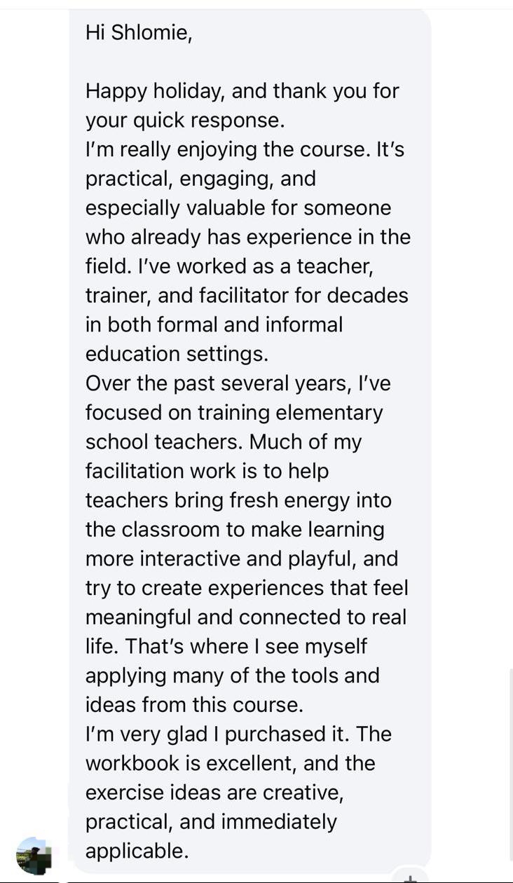 Student review screenshot from Ann B. about practical facilitation tools for education